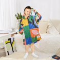 thumbnail image 6 of FORMRS Wearable Blanket Hoodie with Sleeves for Kids Cozy Flannel Sweatshirt, Abstract Plants, 6 of 7