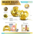 thumbnail image 3 of POZA 2 Gold Inflatable Beach Balls - Luxurious Blow Up Beach Ball Filled with Sparkly Gold Confetti, Heavy Duty Vinyl Pool Balls For Kids and Adults, UV Resistant Pool Balls for Swimming Pool or Beach, 3 of 8