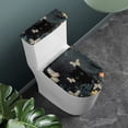 thumbnail image 2 of HELLHERO Black Cat Elastic Fabric Toilet Lid Seat Cover Set Toilet Lid Covers Set Fits All Toilet Shapes Stretch Adjustable Dustproof Universal for 17x21 Inches, 2 of 8
