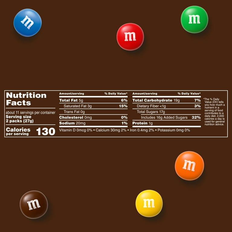 Calories in M&M's Milk Chocolate (Fun Size) and Nutrition Facts