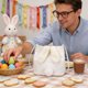 thumbnail image 3 of CaiYueKe Easter Bunny Tote Bag Gift Bag for Women Reusable Decorative Storage Basket Party Favor Easter Basket Stuffers Spring Holiday Home Decor, 3 of 7