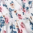 thumbnail image 4 of Pntutb Women Dress Short Sleeve V-Neck Flowers Print Beach Leisure Long Dress, 4 of 5