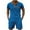 Blue Set for Men, variant on Men's Crew Neck Shirt and Shorts Set Short Sleeve 2 Piece Half Zip Closure Trendy for Street Daily Blue M