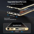 thumbnail image 3 of Privacy Magnetic Case for Samsung Galaxy S24, Anti Peeping Double Sided Tempered Glass Phone Case Super Magnetic Adsorption with buckle, 3 of 5