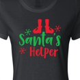thumbnail image 4 of Inktastic Santa's Helper, Elf Shoes, Snowflakes, Christmas Women's T-Shirt, 4 of 5