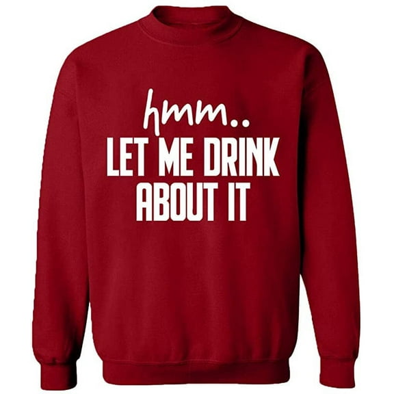 Unisex Crewneck Sweatshirt Slim Fit Long Sleeve Sweater - Antiquee Cherry Small