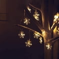 thumbnail image 5 of Guirnalda de luces de copo de nieve, 6 m, 40 unidades, luces LED de ambiente que funcionan con pilas, copos de nieve decorativos brillantes, día de San Valentín, Navidad, boda, decoración de fiesta d JAMW Sencillez, 5 of 5