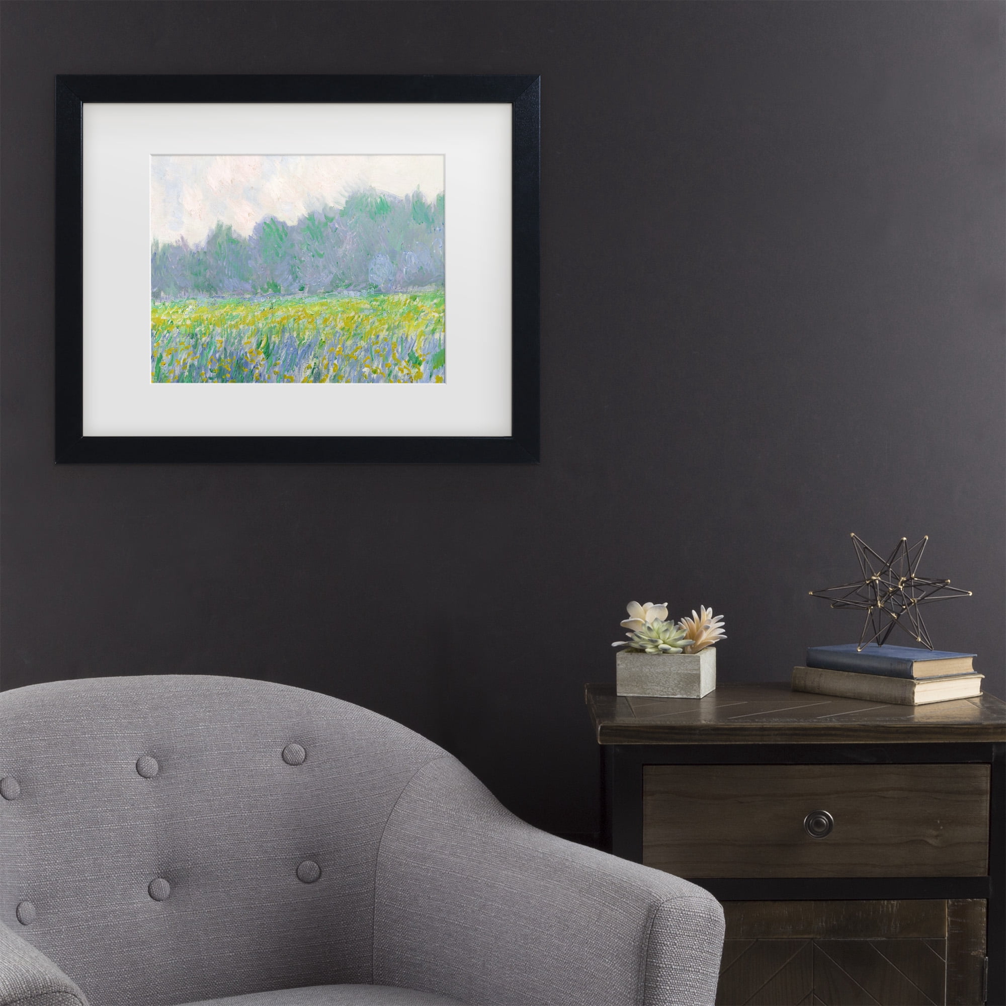 Trademark Fine Art 'Field of Yellow Irises at Giverny' Canvas Art by Claude Monet