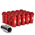thumbnail image 1 of J2 Engineering LN-T7-004-125-RD J2 Engineering 7075 -T6 Forged Aluminum M12 x 1.25 20Pcs 50mm Open -End Lug Nut w/ Socket Adapter Key ( Red ), 1 of 6