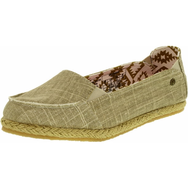 Bearpaw Girl's Heather Canvas Taupe Ankle-High Loafers & Slip-On - 1M ...