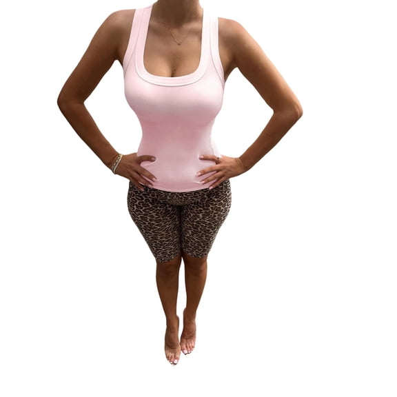 Women'S Ribbed Tank Tops Knit Halter Neck Sleeveless Fitted Summer Slim Basic Tee Shirts Pink M