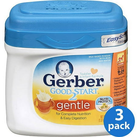 Gerber - Good Start 2 Gentle Toddler & Infant Formula, 22 oz (Pack of 3)