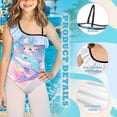 thumbnail image 6 of Uorisanigo Cute Axolotl and Whale One Piece Bathing Suits for Girls Quick Dry Sport Halter Swimwear Size 11-12 Ruffle Beach Swimming Suit, 6 of 7