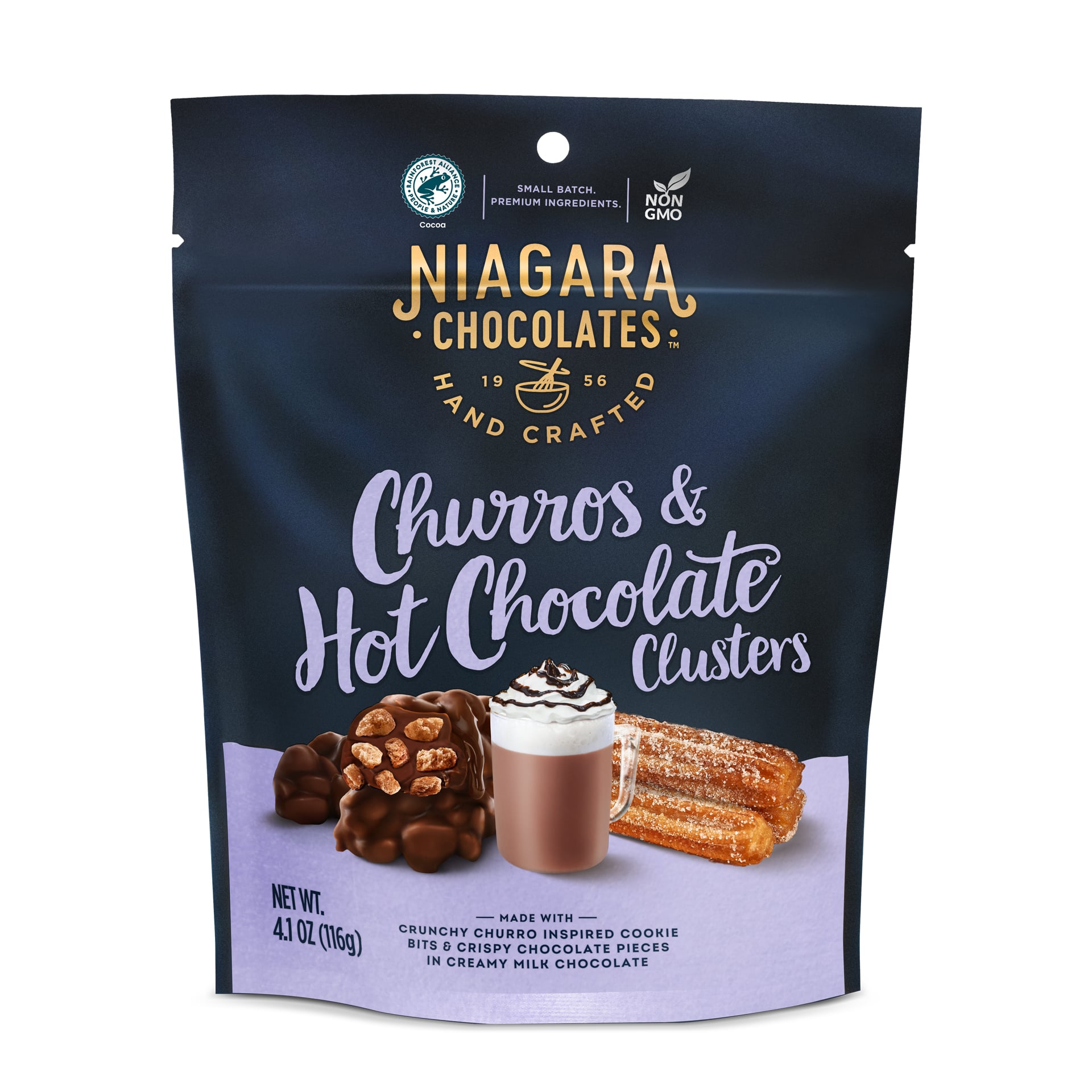 Niagara Chocolates Churros and Hot Chocolate Milk Chocolate Clusters (4