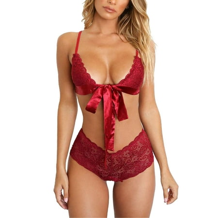 

Hirigin Women Underwear Bra Sexy Lingerie G-string Nightwear Lace Clothes Set
