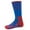 Blue & Red, variant on Brybelly Basketball Compression Socks, Red & White - Large