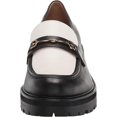 thumbnail image 2 of SAM EDELMAN Womens Black 1" Platform Metallic Bar Lug Sole Comfort Tully Block Heel Slip On Leather Heeled Loafers 10 M, 2 of 6