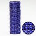 thumbnail image 2 of Miyuadkai Mesh drill Crystal Rhinestone Ribbons Plastic 24 Rows Shiny Diamond Rhinestone Mesh Wrap Roll Dec tools Blue, 2 of 3