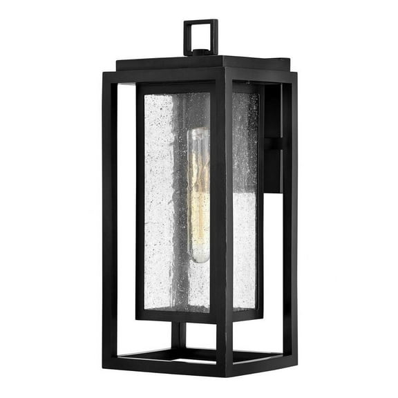 1 Light Medium Outdoor Wall Lantern in Transitional Style 7 inches Wide By 16 inches High-Black Finish-Incandescent Lamping Type-E26 Medium Lamp Base