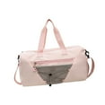 thumbnail image 3 of Bolsa de lona de gimnasio mochila con comparación con el compartimento de zapatos Mujeres Nylon Gym Equipment Bolsa de viaje de semana para el Rosa, 3 of 8