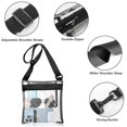 thumbnail image 4 of QUTETN Sac Bandoulière Transparent Approuvé pour Stade Sac Transparent Imperméable avec Sangle Réglable, 4 of 6