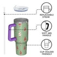 thumbnail image 4 of Green Christmas Tree Pattern Tumbler with Handle and Lid,40oz Double Wall Vacuum Insulated Tumbler,Cups Gift for Women and Men, 4 of 7