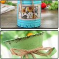 thumbnail image 3 of Rustic Iron Vase with Bow Knot String, Bucket Decorative Flower Vase for Farmhouse Kitchen Wedding Dinner (No Flowers), 3 of 7