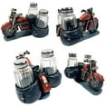 thumbnail image 4 of Urbalabs Western Route 66 Motorcycle Biker Chopper And Saddle Bags Cowboy Salt and Pepper Shaker Caddy Kitchen Bar Farmhouse Dinner Table Kitchen Ranch Decorations Rustic Cowboy Decor, 4 of 7