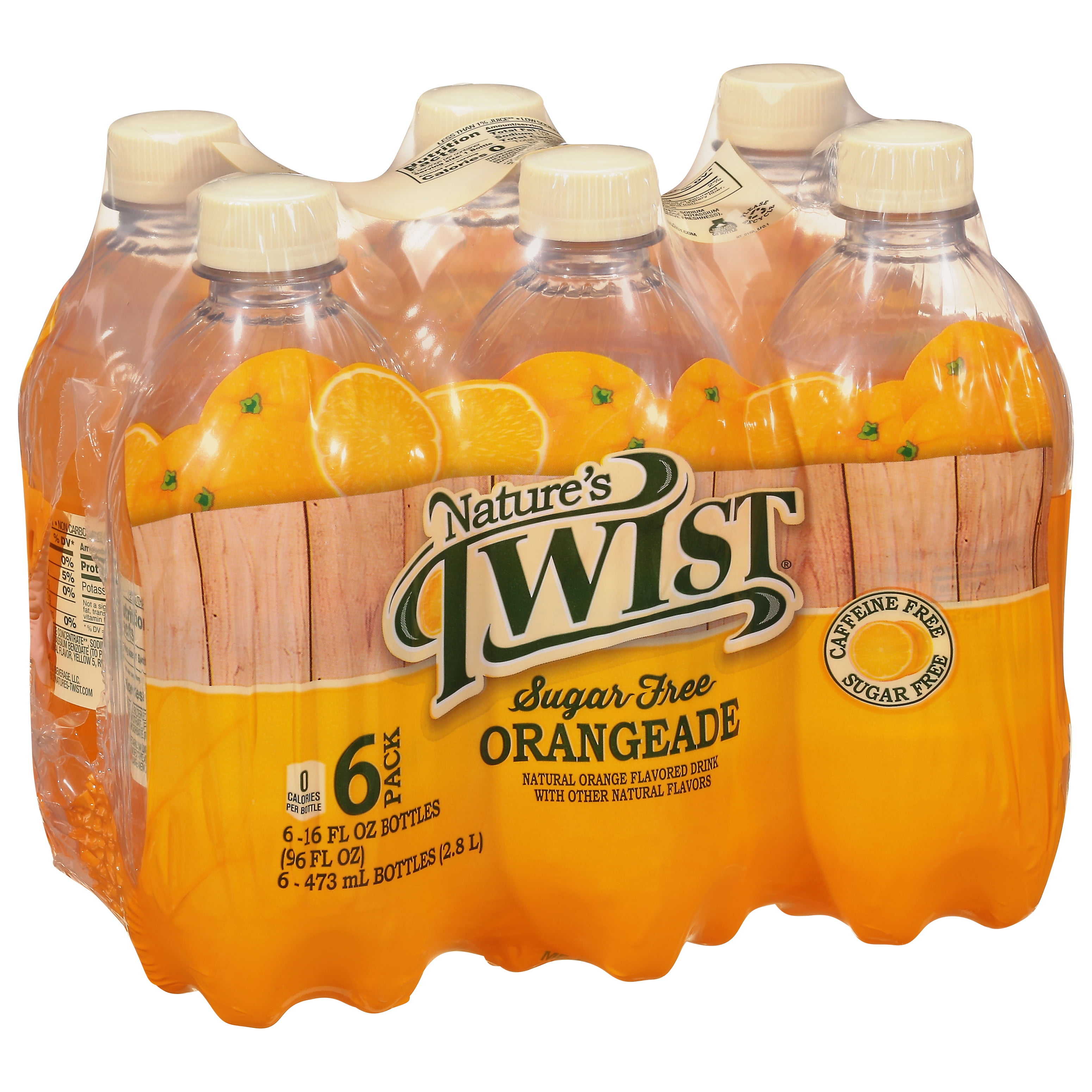 Nature's Twist Sugar-Free Orangeade, 6 fl oz, 6 Pack