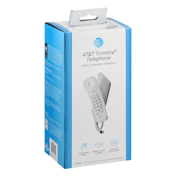 AT&T Corded Trimline® Phone with Caller ID (White) - Walmart.com