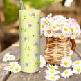 thumbnail image 4 of Floral Tumbler, Daisy Gifts for Women, Daisy Coffee Travel Mug, Cute Skinny Tumbler with Lid and Straw, Daisy Flowers Items, Unique Birthday Gifts for Women, Friends Female - 20Oz Daisy Water Bottle, 4 of 6