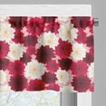 thumbnail image 3 of Ambesonne Maroon Window Valance, Blossoming Dahlia Flowers, 54" X 12", Maroon Pale Peach Rose, 3 of 5
