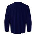 thumbnail image 4 of Camisas Hombre Manga Corta Botón casual de algodón para hombres Cuello redondo Color sólido Camiseta de manga larga casual Camiseta de cuello (Navy, S), 4 of 6
