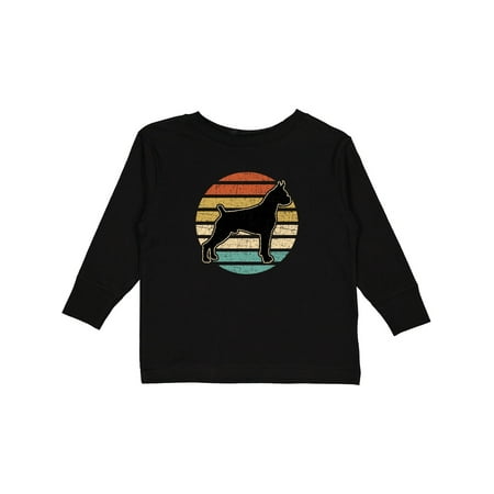 

Inktastic Boxer Dog Vintage Silhouette Gift Toddler Boy or Toddler Girl Long Sleeve T-Shirt