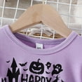 thumbnail image 5 of Icvfdpl Toddler Girls Dress Halloween Newborn Infant Long Sleeve Cartoon Pumpkin Letters Prints Bowknot Mesh Tulle Princess For Kids 12-18 Months, 5 of 9