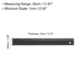 thumbnail image 2 of Uxcell Cutting Rulers 30cm Metric Aluminum Alloy Straight Ruler Non-Slip Ruler, 2 of 7
