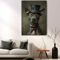 thumbnail image 5 of American Hairless Terrier Dog Canvas Painting Canvas Art Prints Bathroom Artwork for Wall Living Room Bedroom Bathroom Wall Art Framed Art Wall Decor Wood Wall Hanging Art, 5 of 6