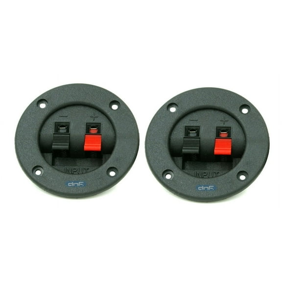 DNF (2 Pack ) 3" Round Push Spring Speaker Box Terminal Cup