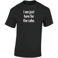 thumbnail image 2 of Just Here for the Cake Party T-Shirt - Black - Unisex, 2 of 7