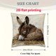 thumbnail image 3 of Funda de almohada de lino con estampado plano 2D | Adorable diseño de burro dormilón | Funda de cojín decorativa multicolor de 45 x 45 cm para sofá y cama, 3 of 6