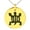 Gold, variant on Stainless Steel Aztec Adaptability Rune Engraved Small Medallion Circle Charm Pendant Necklace
