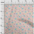 thumbnail image 1 of oneOone Polyester Lycra Fabric Dot & Flower Floral Print Sewing Fabric BTY 56 Inch Wide, 1 of 4