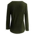 thumbnail image 6 of Long Sleeve Shirts for Women 2026 Spring Ribbed Crewneck Casual Basic Plain Tshirt Blouse Undershirt, 6 of 8