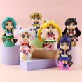 thumbnail image 3 of Figuras de acción Arco Iris Latino 6 unids/set Sailor Moon Tsukino Usagi 9-10 cm PVC, 3 of 4