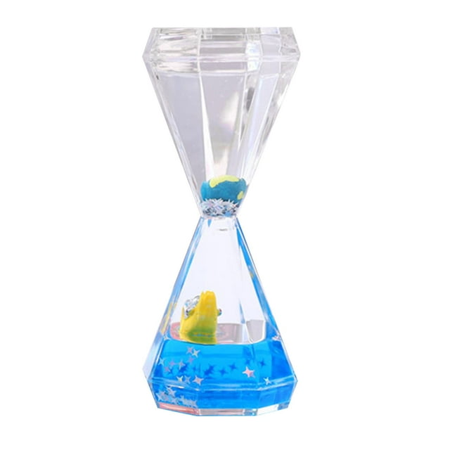 Burbujeador de aceite con temporizador y reloj de arena para niños y niñas Azul