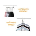 thumbnail image 2 of Topboutique  Clothing Hangers Space Saving Sturdy Metal Hangers, Stacking Wardrobe Hanger Wardrobe Closet Organizer Space Saving Hanger,Collapsible Hangers Pack of 2, 2 of 8