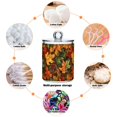 thumbnail image 6 of Yayeee 2 Pack Qtip Holder Bathroom Cotton Swab Canister with Lid Clear Dispenser Set, Colorful Autumn Leaves, 6 of 6