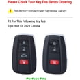 thumbnail image 2 of Key Fob Cover Compatible with Toyota RAV4 Highlander Camry Avalon 4Runner Corolla Prius 2021-2026 Keychain Case Holder Protector,Black, 2 of 8