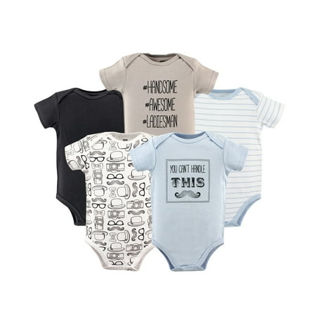 Hudson Baby Baby Boys' "#LadiesMan" 5-Pack Bodysuits