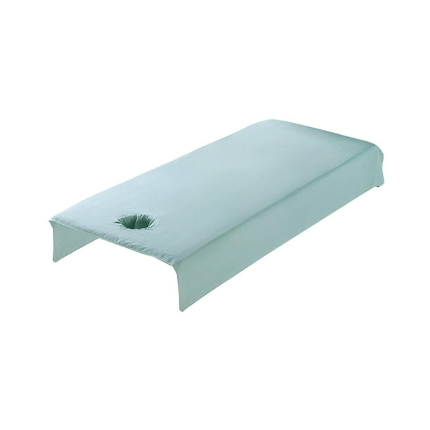 Funda para camilla de masajes de salón de belleza con orificio transpirable de 80 x 200 cm. Verde
